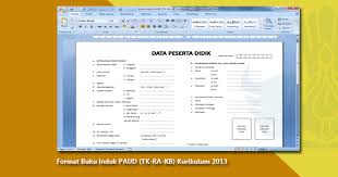 Download & view format kosong buku induk.xls as pdf for free. Format Buku Induk Paud Tk Ra Kb Kurikulum 2013 Arsip Guru