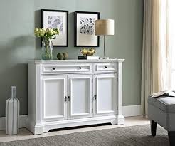 Kings Brand Furniture White Finish Wood Buffet Breakfront Cabinet Console Table With Storage Drawers Shelv Wood Console Breakfront Cabinet Wood Console Table
