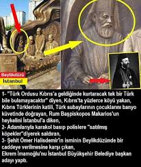 Cumhuriyet Halk Partisi Kibris Turklerinin Katili Makarios Un Heykelini Istanbul Un Ortasina Diken Adami Istanbul Buyuksehir Gercekler Tarih Bilgece Sozler