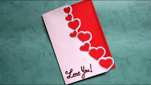 Card making and doodle tutorial in which i show you how to make a dimensional card or diorama card. Love Card Simple Handmade Card For Boyfriend Girlfriend Simple Valentine Card Maison Zizou Youtube