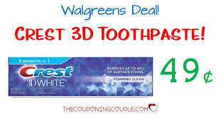 Crest 3d Toothpaste Free At Walgreens Thru 11 14 In 2020 Crest Toothpaste Toothpaste Walgreens