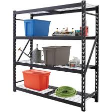 husky black 4 tier heavy duty steel