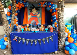 Dragon Ball Z Party Table Balloon Garland Goku Birthday Ball Birthday Dragon Ball
