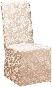 sure fit scroll 1 pc dining chair slipcover long slipcovers for chairs dining chair slipcovers dining chairs