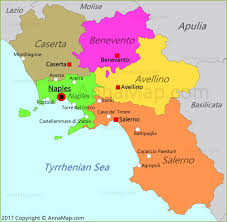 From latin campānia, from campānia fēlīx (fertile countryside). Campania Map Italy Annamap Com