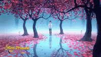 Can be seen panels with a hawk perched on a tree branch and a tiger in a forest, a shinshoku, a dog, people cleaning the floor, sakura trees and a small waterfall. Cherry Blossom Tree Gifs Get The Best Gif On Giphy