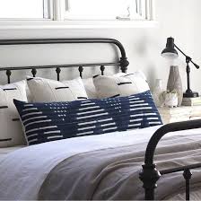 14 X 48 Large Blue And White Authentic African Mud Cloth Etsy Long Lumbar Pillow Bed Pillows Pillows
