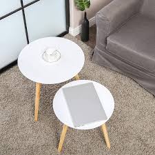 Free delivery and returns on ebay plus items for plus members. Two Set White Round Top Coffee Side Table Furwoodd