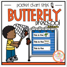 butterfly life cycle strips for pocket chart