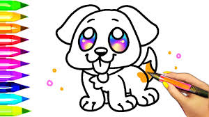 Fun video with coloring of husky dog puppy! Easy Dog Coloring Pages For Kids Learning Colors With Puppy Coloring Book Youtube
