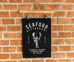 Seafood Restaurant Menu Poster Mockup Free Image By Rawpixel Com Ake Poster Mockup Menu Mockup Poster Mockup Free