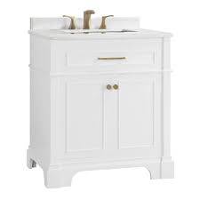 30 inch bathroom cabinet, storage cabinet, modern black, with rectangular single sink basin. Home Decorators Collection Melpark 30 In W X 22 In D Bath Vanity In White With Cultured Marble Vanity Top In White With White Sink Melpark 30w The Home Depot