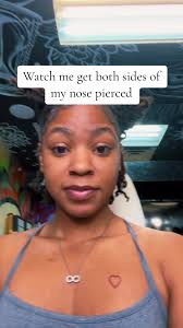 Both Sides of Nose Pierced Black Girl
