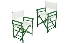 S 2 Director S Chairs Green One Kings Lane In 2020 Directors Chair Folding Beach Chair Cheap Leather Chairs
