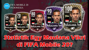 In the game fifa 20 his overall rating is 56. Upgrade Ovr Egy Maulana Vikri On Fifa Mobile 20 Indonesia Youtube