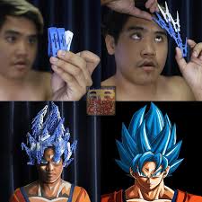 Hilarious Super Saiyan Blue Goku Cosplay On A Budget Funny Cosplay Goku Cosplay Cosplay Anime