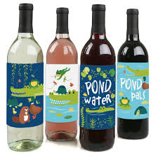 See more ideas about turtle baby shower, turtle party, turtle theme. Pond Pals Frog Alligator Turtle Beaver And Duck Birthday Party Or Baby Shower Decorations For Women And Men Wine Bottle Label Stickers Set Of 4 Bigdotofhappiness Com