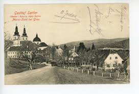 Gasthof Sattler—Maria-Trost bei GRAZ Rare Antique AK Austria STAMP 1912