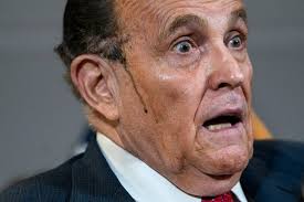 It was then, upon hearing the word police, cohen turned from a screaming. Rudy Giuliani Has Hair Dye Streak Down Face In Sweaty Press Conference Evening Standard