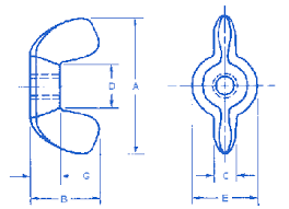 Ansi Wing Nut Specification Chart Type A Ansi B18 17