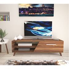 Nur Mobilya 120 Cm Maya Tv Sehpasi Tv Unitesi Ceviz Decor Flat Screen Electronic Products