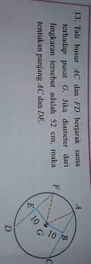 Sehingga, semua titik yang memenuhi kondisi tersebut adalah semua titik pada parabola dengan persamaan (1/8)x2. Tali Busur Ac Dan Fd Berjarak Sama Terhadap Pusat G Cara Golden