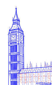 How To Draw Big Ben Step 25 Big Ben Drawing Big Ben London Drawing