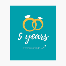 This is a day worth celebrating. 5th Year Anniversary Wedding Gifts For Couple Mr And Ms Wife Lovers Valentine Day Poster By Mustafatolba16 Redbubble