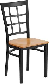 Maybe you would like to learn more about one of these? Hercules Series Black Window Back Metal Restaurant Chair Natural Wood Seat Create A First Rate Sillas De Comedor De Metal Sillas De Metal Sillas Restauradas