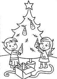 Here's a collection of tree colouring pages featuring trees native to the british isles, together with their leaves and seeds. Children Decorating Tree Coloring Page Free Printable Coloring Pages For Kids