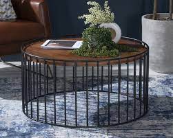 Find coffee tables at lowe's today. Cage Wood And Metal Round Coffee Table Cfs Furniture Uk