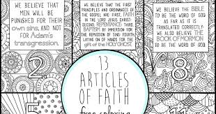 13 Articles Of Faith Coloring Pages 13 Articles Of Faith Articles Of Faith Activity Day Girls