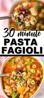 Pasta Fagioli Soup An Italian Peasant Dish Made With Pasta And Beans Is Warm And Satisfying This Easy Copycat Pasta Fagioli Pasta Fagioli Soup Fagioli Soup