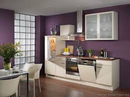 Kitchen Of The Day A Small Space Saving Kitchen Design With Built In Appliances And Purple Wa Kitchen Design Small Kitchen Remodel Small Purple Kitchen Walls
