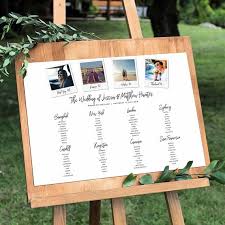 Photo Seating Chart Table Plan Wedding Travel Seating