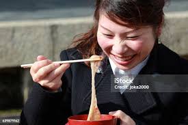 Eating Chinese Stock Photo