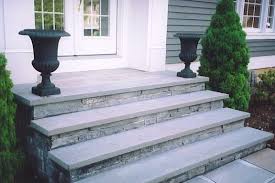 Concrete Front Steps With Stone Veneer Concrete Front Steps Front Steps Stone Concrete Front Porch