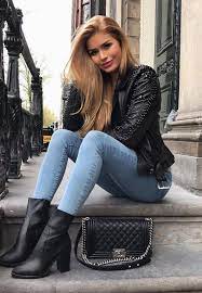 30 Ways To Wear Your Favorite Jeans Fashion Trend Black Leather Jacket Outfits Trending Fashion Outfits