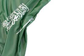 free stock illustration flag of saudi arabia in the corner on white background isolated contains clipping path saudi arabia flag saudi flag ksa saudi arabia