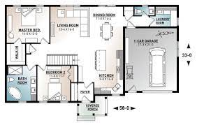 This more modern feature is commonly seen in an open floor plan, where it helps decrease the need for hallways and interior walls, and thus preserves more square footage for usable spaces. Open Concept Ranch Floor Plans Houseplans Blog Houseplans Com