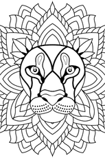 Coloriage Mandala Lion En Ligne Gratuit A Imprimer Lion Coloriage Coloriage Mandala Coloriage Animaux