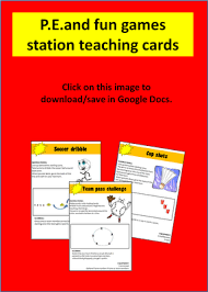 A Crucial Week Giveaway Pe And Fun Games Station Teaching Cards Elementary Physical Education Physical Education Lessons Adapted Physical Education