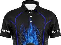 Camisa de bolos para hombre, polo personalizable, camiseta de equipo de  bolos 3D para hombres, negro y azul, camisas polo para hombre para regalos,  ...