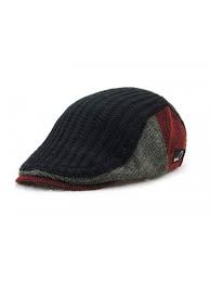 Men S Knitted Wool Duckbill Hat Warm Newsboy Flat Scally Cap Black Cq12lsmvzb3 Men S Knit Newsboy Cap Men Newsboy