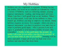 The biggest benefit of a scale model hobby is it's g. What Is Your Hobby Essay Know It Info
