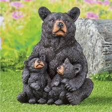 Mama Bear And Cubs Yard Figurine Bear Decor Collections Etc Black Bear Decor