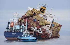 Overload Cargo Shipping Abandoned Ships Tug Boats