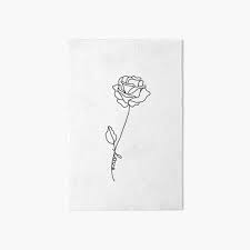 See more ideas about rose tattoos, rose tattoo, body art tattoos. Line Art Rose Inspire Stem Art Board Print By Merlino214 Redbubble