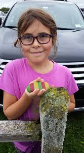 Alice was so excited to find this cute rock, we replaced it with one of  ours and rehid it :)