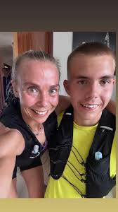 Son completes first full marathon at 15